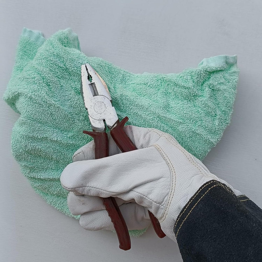 Recycled Color Terry Cloth Rags (5 lbs. Box) - Super Absorbent Cotton Towel Cleaning Rags for Garage, Shop Rags, Industrial Use & Housekeeping - Shop Rags Bulk