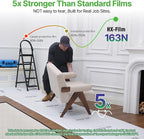 39" x200' Heavy-Duty Floor Protection | Construction Grade Carpet Protector | Drop Cloth Plastic Film for Hardwood Floors | Waterproof Painters Covering with No Residue(Summit White)