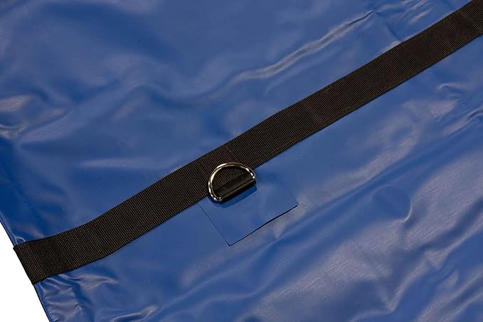 Mytee Products 20' x 27' Flatbed Truck 18 Oz Lumber Tarp with 6 FT Drop - Blue Heavy Duty Vinyl Waterproof Tarp for Trailers to Protect Cargo from Wind, Rain, Snow and Sun