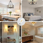 Depuley LED Light Bulbs E26: Chandeleir Lights Bulb 6W Equivalent 60W - Edison Vintage Bulbs Warmlight 2700K ST58 Clear Glass Bulb 800LM 80+CRI Non-Dimmable 12-Pack