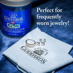 Goddard's Silver Polishing Cloth for Jewelry, Remove Tarnish on Plated or Sterling Silver, Gold, Antiques, and Leaves Tarnish Protection, 1 Cloth