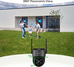 Kittyhok Wireless Solar Security Camera System | 4pcs Bullet Solar Camera, 2pcs PT Solar Security Camera Outdoor, Solar Power, Human Detection, Spotlight, 10CH NVR, Local Storage, No Monthly Fees