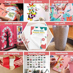 25 Sheets Clear Double Sided Adhesive Tape - Heavy Duty Sticky Crafts Tape Sheets for DIY Art, Tumbler Wrapping, Home Decoration, Scrapbooking (Strong & Removable)