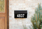 Mailbox Numbers Sticker - Reflective, Self Adhesive Numbers for Outside, Durable & Easy to Apply (White, 4" x 2, 2" x 1)