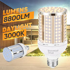 70W LED Corn Light Bulb(2 Pack),(700 Watt Equivalent) Fanless E26/E39 Medium/Large Mogul Base LED Cob Lamp 3000K Warm white 8,800LM for Outdoor Indoor Garage Warehouse Factory Workshop Street Backyard