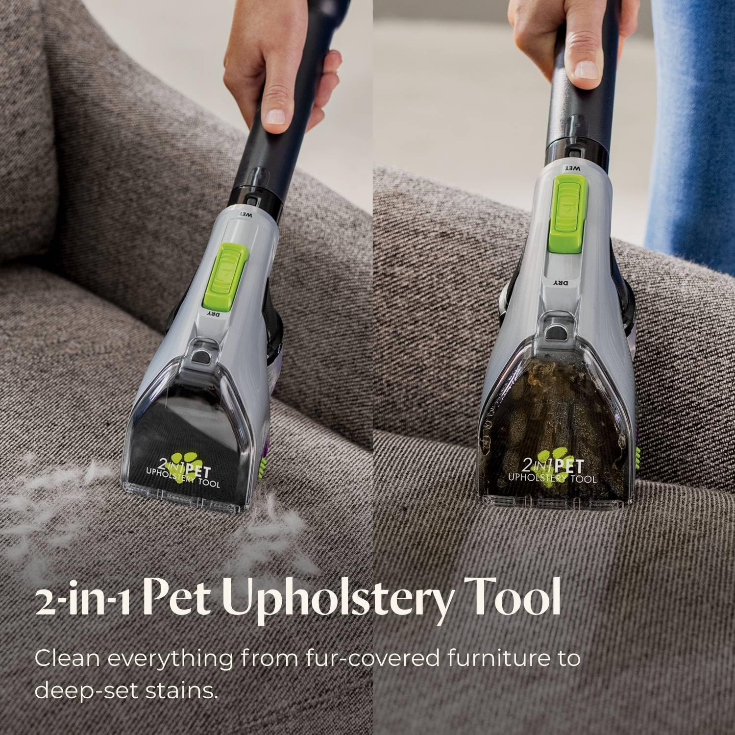 BISSELL ProHeat 2X Revolution Pet Pro Plus, 3588F, Upright Deep Cleaner, 30-minute Dry Time, Dual Dirt Lifter Powerbrush, Hose & Tool Attachment, Pet Upholstery and Tough Stain Tool Included