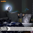 Sunlite Incandescent C9 Colored Night Light Bulb, 7 watts, 120 Volts, Intermediate E17 Screw Base, 2000 Rated Hours, Christmas-Lights Nightlight, Transparent Blue, 25 Pack