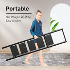 GameGem 5 Step Ladder Folding Step Stool Stepladders with Anti-Slip and Wide Pedal for Home and Kitchen Use Space Saving (Black)