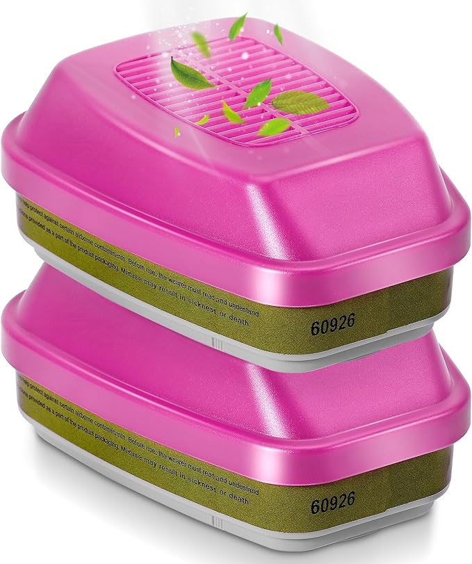 60926 Filters, Respirator Filter 60926 Cartridges Against Organic Vapors, Acid Gases, Ammonia Methylamine, Formaldehyde, Particulate Used in 6200 6502 7502 6800 Series Respirator Mask