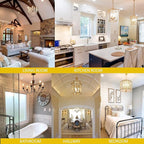 E12 Dimmable LED Bulb 6W Candelabra Bulbs 60 Watt E12 Light Bulbs 2700K Warm White Frosted Chandelier Light Bulbs for Vanity, Bent Tip Small Base Type b Bulbs, 6 Pack