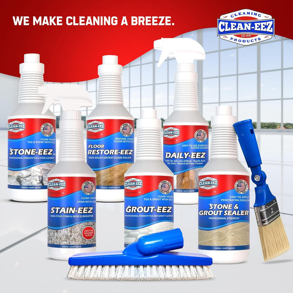 Clean-eez Ultimate Floor Restorer & Polish - Revitalize, Protect, Shine Wood, Laminate, Vinyl, Bamboo, Slate, Terracotta & More (1 Bottle)