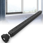 Adjustable Window Security Bars Vertical, Heavy Duty Sliding Patio Glass Door Lock Bar with Rubber Feet, 17-33 inch Window Safety Stopper for Up and Down Windows -Black 1 PCS Patented