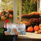 Fall Extra Magnetic Mailbox Covers Oversized Autumn Pumpkin Mailbox Covers Large Size 25.5 X 21 Inch Harvest Maple Leaf Post Letter Box Wrap Decor for Garden Yard Outside