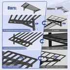 4-Pack 1.5x4ft Garage Shelving Wall Mounted, 1.5 x 4' Heavy Duty Garage Storage Shelves with Hooks, 800LB Capacity