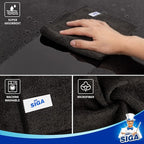 MR.SIGA Microfiber Cleaning Cloth, All-Purpose Microfiber Towels, Streak Free Cleaning Rags, Pack of 12, Black, Size 32 x 32 cm(12.6 x 12.6 inch)