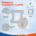 DR DAPPER Cleaning Rag Compatible with Ecovacs Winbot W2 Omni, W1, W1 Pro Window Vacuum Cleaner Robot, Washable and Reusable W2 Omni Mop Cloth W1 Mop Pad Accessories (Gray 6 Pack)