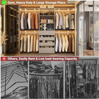 Aheaplus Closet System with 4 Drawers, 8FT Wood Closet Organizer System, 96’’ Closet Built In System Tower with Shelves, Walk-in Closet Wardrobe Clothes Garment Rack, Fits Spaces 4-9 ft, Grey1