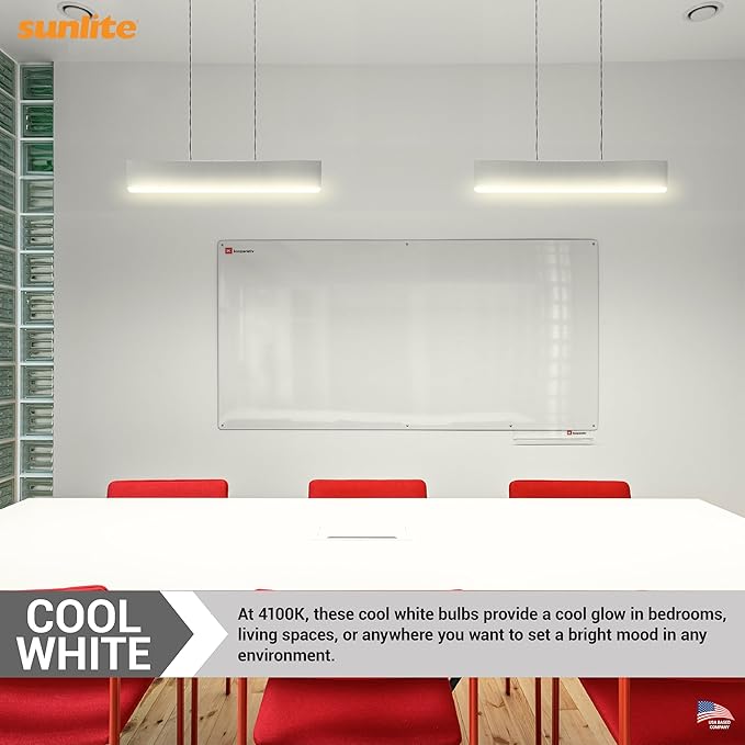 Sunlite 12-Inch F8T5/CW T5 Linear Fluorescent Lamp, 8 Watts, 350 Lumens, 4100K Cool White, Miniature G5 Bi-Pin Base, ROHS Compliant, High Performance Straight Tube, 10 Pack