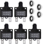 5PCS 30Amp Circuit Breakers with Manual Reset 32VDC,AC125-250V with Quick Connect Terminals