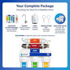 Express Water Reverse Osmosis Ultraviolet Water Filtration System – 100 GPD (Modern Brushed Nickel Faucet)