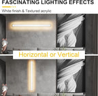 Aipsun 2 Pack Modern Outdoor Wall Lights - 47.2inch Long Strip LED Exterior Porch Lights, 3000K