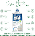 Quick Shine Multi Surface Floor Cleaner & Floor Polish w/Clean Shine Technology 2-27oz Bottles | Use on Hardwood, Laminate, Luxury Vinyl Plank, Tile & Stone | Safer Choice Formulas