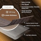 GSCIT Club Walnut Edge Banding, 2 inch x 50ft roll of Veneer Edge Banding - Pre-glued Flexible, Real Wood Tape for Cabinet Repair & Furniture Restoration