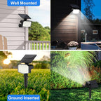 Solar Spot Lights Outdoor Waterproof Adjustable Solar Powered Landscape Lights for Yard 3 Long Time Lighting Modes Spotlights for Pathway Garden Outside Wall Pool Porch- 10 Pack, Cool White