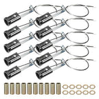 PATIKIL Candelabra Base Lamp Holder Light Socket, 10pcs UL Listed Keyless E12 Bulb Socket with 9.8" Wire Leads for E12 Incandescent LED Light Bulbs, 2.8" Tall