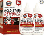 Pomy Professional Grade Mold Stain Remover Gel (2 Pack-16 oz Total) Thick No-Run Gel for Shower Caulk, Grout Lines, Washing Machine Gasket, Front Loader Door Seal, Tile and Bathroom Surfaces