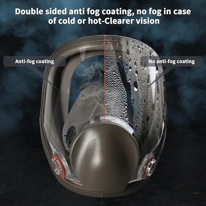 Half & Full Face Respirator Mask with Filters, Gas Masks for Construction Work, Paint, Dust, Spray, Welding, Sanding