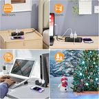 Short Extension Cord, 3 Outlets 3ft Extension Cord, 1875W Weatherproof Small Surge Protector, Mountable Small Extension Cord for Home, Outdoor, Travel.