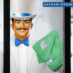 MR.SIGA Microfiber Cleaning Cloths, All-Purpose Microfiber Towels, Streak Free Cleaning Rags, Pack of 12, Green, Size 32 x 32 cm(12.6 x 12.6 inch)