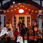 Abeja 25 Pack C9 Halloween Replacement Light Bulbs, Orange Ceramic Christmas Lights for Halloween Outdoor Patio Indoor Xmas String Lights, C9/E12 Candelabra Base, 7 Watt, Orange