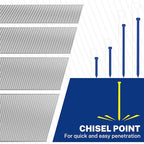 WORKPRO 1200 Count 18 Gauge Brad Nails, (2＂,1-1/2＂,1-1/4＂,3/4＂), Universal Brad Nail Gun Nails for Pneumatic & Electric Brad Nailers