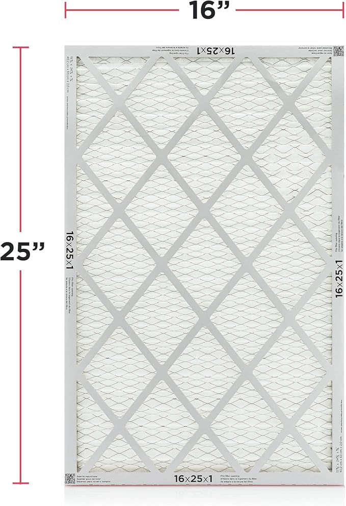 Frigidaire PureAir® 16x25x1 MERV 11 Prem Allergen Electrostatic Pleated Air Conditioner HVAC AC Furnace Filters - 6 Pack (exact dimensions 15.81 X 24.81 X 0.81)