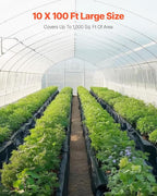 VEVOR Plastic Sheeting Heavy Duty 10' x 100', 6 Mil Thick Plastic Sheeting Roll, Plastic Drop Cloth Painters Tarp, Polyethylene Covering for Crawl Space Vapor Barrier, Multi-Purpose, Black