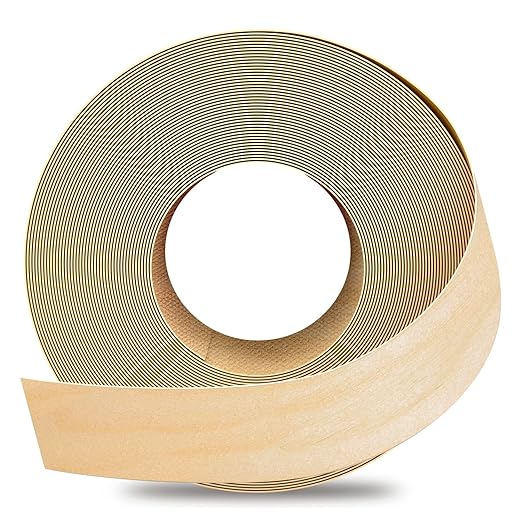 GSCIT Club Birch Edge Banding, 2 inch x 50ft roll of Veneer Edge Banding -Pre-glued Flexible, Real Wood Tape Banding for Cabinet Repair Furniture Restoration