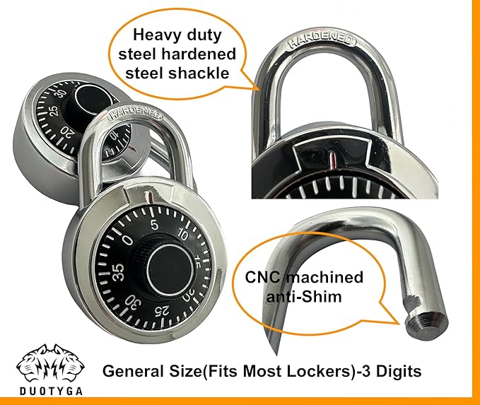 Combination Locker Lock, 60 Pack, Digital Combination Padlock for Toolbox, School and Gym Locker, Employee and Case, Black