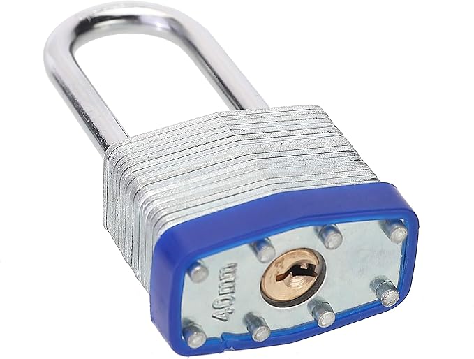 Lock, 1-9/16" (40mm) Laminated Keyed Padlocks, keyed Alike Locks, 2 inch Long Shackle Locks- Pack of 10