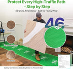 39"x200' Heavy-Duty Floor Protection | Construction Grade Carpet Protector | Drop Cloth Plastic Film for Hardwood Floors | Waterproof Painters Covering with No Residue(Mint Green)