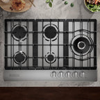 Empava Gas Cooktop 30 Inch, 5 SABAF Sealed Burners Made in Italy, Stove Top Bulit-in Ion Flame Ignition, NG/LPG Convertible CSA Approved, Stainless Steel, Ideal for Kitchens,Apartments