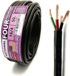 NATIONAL Wire & Cable – 16 AWG 4-Conductor Premium Copper Wire, 50 ft, Stranded | Made in USA, Heavy-Duty Flexible Jacket | LED, Lights, DIY Projects, Low Voltage Wiring, Indoor and Outdoor Use