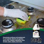 RMR Degreaser and Cleaner Concentrate - Advanced Indoor/Outdoor Formula for Heavy-Duty Commercial, Residential, Automotive, and Equipment Cleaning, 1 Gallon Makes Over 16 Gallons