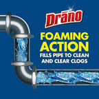 Drano Dual-Force Foamer Clog Remover, Commercial Line, 17 oz
