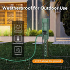 BN-LINK 25ft Outdoor Extension Cord Waterproof with Power Stake, 6-Outlet Power Strip Weatherproof, 14/3 SJTW Heavy Duty Power Cord for Halloween/Christmas Decorations and Inflatables, 15A/1875W