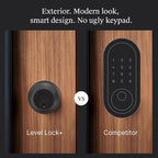 Level Lock+ (Matter) Smart Lock - World's Smallest, Most Advanced Matter-Over-Thread Deadbolt Plus Apple Home Key - Keyless and Remote Access via Apple, Alexa, Google Home, SmartThings (Matte Black)