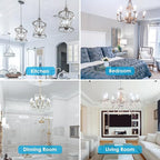 VOLIVO Dimmable E12 LED Candelabra Bulbs 60Watt Equivalent, 5000K Warm White, 500Lumens, 4.5W B11 Vintage Chandelier Light Bulbs, LED Filament Clear Glass Candle Lamp for Ceiling Fan Home, 12Pack