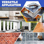 Transparent Waterproof Coating, 35oz Clear Waterproof Sealant - Concrete Crack Sealant for Roofs, Walls, Wood & Terraces - Indoor/Outdoor Flexible Water-Based UV-Resistant Crack-Proof Protection