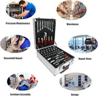 Campfun 899PCS Household Tool Kit with Complete Hand Tools, Mechanic Rolling Tool Set for Home & Auto Repair, White